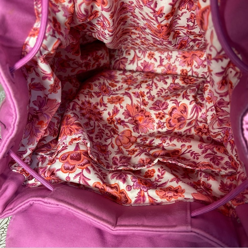 Vera Bradley Drawstring Pink Backpack - image 8